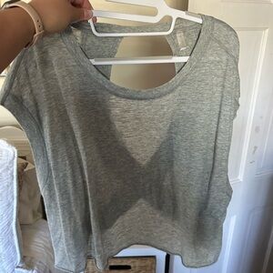 FP Movement by Free People Light Gray Short Sleeve Tee